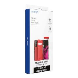Capa Samsung Galaxy S21 Araree Pele Sintética Vermelho