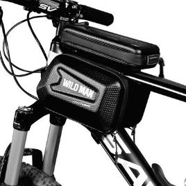 Suporte De Bicicleta Bolsa De Feixe Frontal Com Tela Sensível Ao Toque Com Zíper Wildman Es6 1L 4 '- 7'