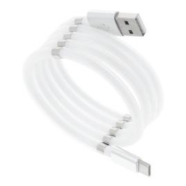 Cabo Usb - Tipo C Magnético 2,4A C686 1 Metro Branco