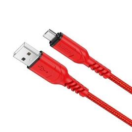 Cabo Hoco Usb Para Micro 2,4A Victory X59 1 Metro Vermelho