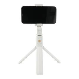 Selfie Stick Com Tripé E Controle Remoto Bluetooth Branco K07