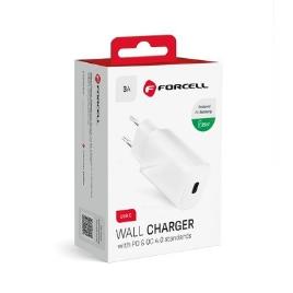 Carregador De Viagem Universal Forcell Com Entrada Usb C - 3A 25W Com Função Pd E Qc 4.0