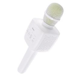 Microfone De Karaokê Multimídia Hoco Bk5 Cantando Branco