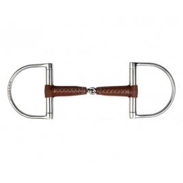 Metalab Verdun Pinchless 17 Mm Leather Snaffle Dourado 125 mm