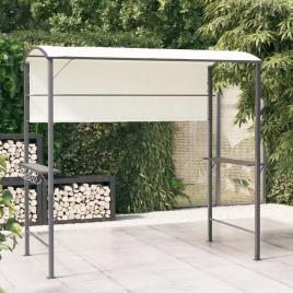 vidaXL Gazebo com toldo 220x110x200 cm creme