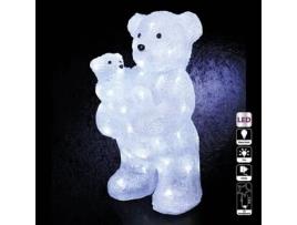 Figura de Natal FÉÉRIC LIGHTS AND CHRISTMAS exterior Urso Polar 44 cm (Branco)
