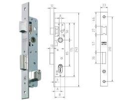 Mcm cerradura embutir metalica 1550-21 18 inox cilind.oval 26x26