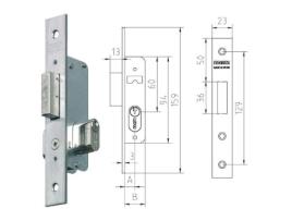 Mcm cerradura embutir metalica 1549-14 11 inox cilind.oval 26x26