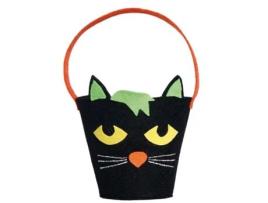 Adereço GUIRCA Cubo De Feltro Gato Preto 20 Cm