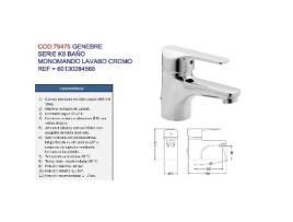 Genebre serie k8 baño monomando lavabo cromo 60130284566