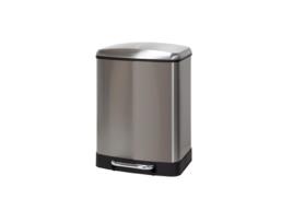 Caixote do lixo com pedal duplo 12L+ 12L Cromado Duett