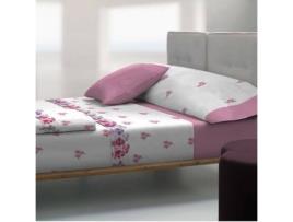 Conjunto Lençóis TOLRA Estilo-2615 (Rosa - Algodão e Poliéster - 90 cm)