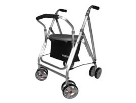 Andarilho com Assento FORTA Alumínio 4 Rodas Cinzento Kanguro Hd