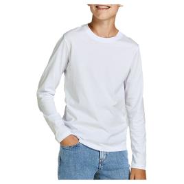 Jack & Jones Organic Basic Long Sleeve O Neck T-shirt Branco 17 Years Rapaz