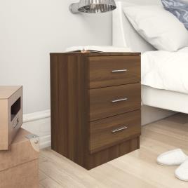 vidaXL Mesa cabeceira 2pcs 38x35x56cm deriv. madeira carvalho castanho