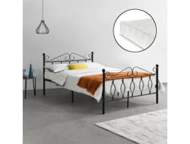Cama [EN.CASA] (Metal - Preto - 140x200 cm)