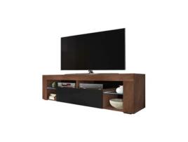 Móvel de TV TV SELSEY Bianko Aida Walnut, Preto (140 x 50.5 x 35)