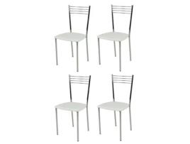 Conjunto de 4 Cadeiras T M C S Elena (Branco - 87 x 42 x 44 Cm - Aço)