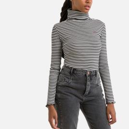 Maison Labiche Camisola às riscas, gola alta, LA CHAISE DREAMER