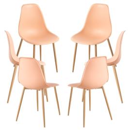 Presentes Miguel - Pack 6 Cadeiras Mykle - Trigo