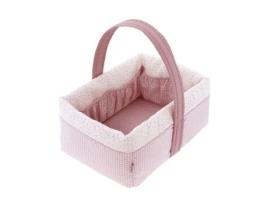 Cesta CAMBRASS Vichy10 (Algodão - Rosa - 22.5 x 29 x 29 cm)
