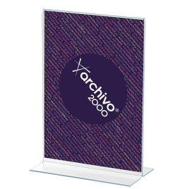 ARCHIVO 2000 Porta Folhetos em T, A4, Poliestireno, Transparente