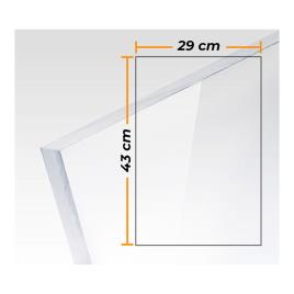 PLACA METACRILATO TRANSPARENTE COLADA 3mm - 29x43cm. - COMPOSSAR