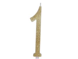 Vela GUIRCA Fosca Dourada Número 1, 12,5 Cm