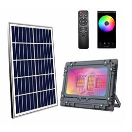 Elbat Foco Solar Led RGB 60W - 515LM - Bluetooth - Bateria 5V/6AH - Control Remoto - IP67