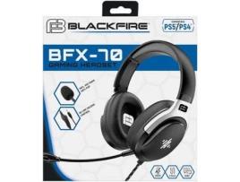 Auscultadores Gaming BLACKFIRE BFX-70 (Over Ear - PS5/PS4 - Preto)