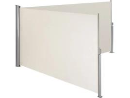 Toldo Lateral Duplo de Alumínio TECTAKE (Bege -Poliéster-600 x 200 x 10 cm)