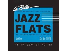 La Bella Conjunto de Cordas Elétrico Enrolado com Fita Médio 013017023W031