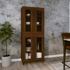 vidaXL Armário alto 69,5x34x180cm madeira processada carvalho castanho