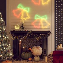 vidaXL Figura de sinos de Natal com 72 luzes LED 50x56 cm
