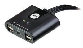 Comutador Usb Preto De 4 Portas