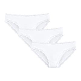 La Redoute Collections Lote de 3 cuecas em algodão e renda
