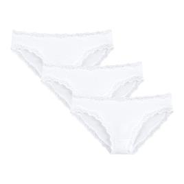 La Redoute Collections Lote de 3 cuecas em algodão e renda