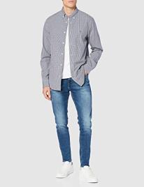 Tommy Hilfiger Camisa com corte direito, 100% algodão, aos quadrados
