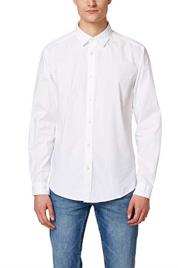 Esprit Camisa slim em popelina, mangas compridas