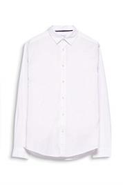 Esprit Camisa slim em popelina, mangas compridas