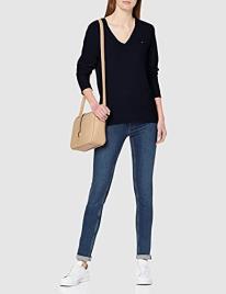 Tommy Hilfiger Camisola com decote em V, em malha fina