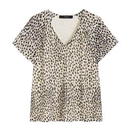 Vero Moda Blusa fluida de mangas curtas, fio dourado