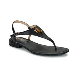 Lauren Ralph Lauren Sandálias com entrededos, em pele, tacão raso