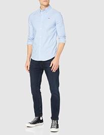 Tommy Jeans Camisa slim fit em oxford stretch