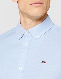 Tommy Jeans Camisa slim fit em oxford stretch