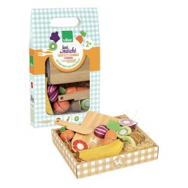 Vilac Dia de mercado, frutas e legumes para cortar