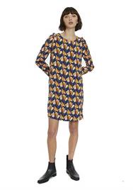 Compania Fantastica Vestido curto, estampado, mangas compridas