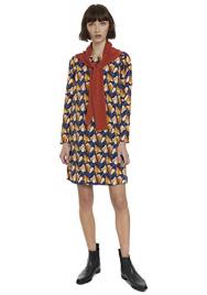 Compania Fantastica Vestido curto, estampado, mangas compridas