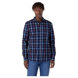 Wrangler 1 Pocket Shirt Azul L Homem