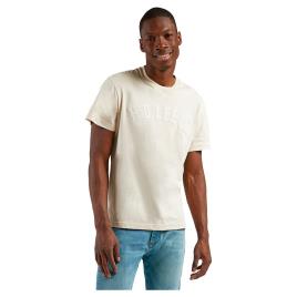 Lee Applique Short Sleeve T-shirt Beige 2XL / Regular Homem